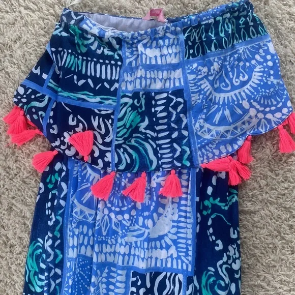 Excellent condition Lilly Pulitzer Meridian Midi Dress Small in indigo leid back - Picture 3 of 6